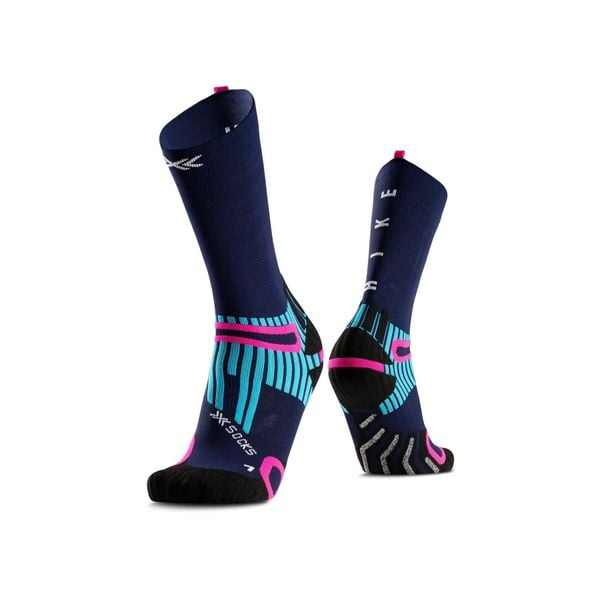 Skarpetki X-Socks Anatomix Crew. Niebieskie skarpetki damskie X-Socks, bez wzorów. Za 169.99 zł.