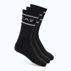 Skarpety EA7 Emporio Armani Train Socks Sponge 3. Czarne skarpety męskie EA7 Emporio Armani, bez wzorów, z bawełny. Za 149.99 zł.