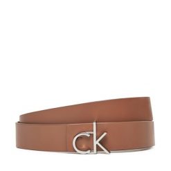 Pasek Damski Calvin Klein. Brązowe paski damskie Calvin Klein, bez wzorów. Za 159.99 zł.