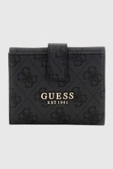 GUESS Czarny mały portfel damski Laurel. Czarne portfele damskie Guess, ze skóry ekologicznej. W wyprzedaży za 200.99 zł.