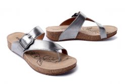 JOSEF SEIBEL 78577 38 030 Tonga 77 antik metallic, klapki japonki damskie. Szare klapki damskie Josef Seibel, na lato, bez wzorów, ze skóry, bez obcasa, bez zapięcia. Za 305.92 zł.