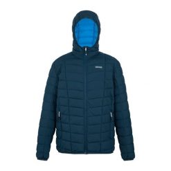 Męska Ocieplana Kurtka Asper. Niebieskie kurtki męskie Regatta, m, bez wzorów, z puchu, sportowe, bez kaptura. Za 146.99 zł.