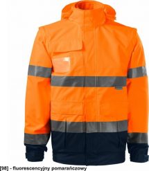 RIMECK HV Guard 4 in 1 5V2 - ADLER - Kurtka unisex, 210/280 g/m, 100% poliester - fluorescencyjny pomarańczowy L. Brązowe kurtki męskie RIMECK, l, bez wzorów, z poliesteru, bez kaptura. Za 378.94 zł.