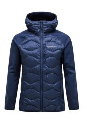 Kurtka hybrydowa Peak Performance Helium Down Hybrid Hood. Niebieskie kurtki męskie Peak Performance, m, bez wzorów, z dżerseju, bez kaptura. Za 868.99 zł.