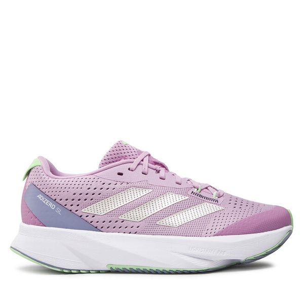 Buty do biegania adidas. Fioletowe obuwie sportowe damskie Adidas, bez wzorów, bez zapięcia, do biegania. Za 599.99 zł.