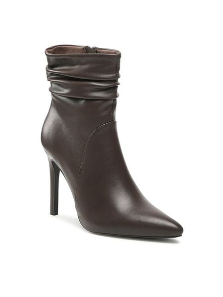 DeeZee Botki WYL2979-27 Brązowy. Brązowe botki damskie DeeZee, bez wzorów, ze skóry, bez obcasa, na szpilce, bez zapięcia. Za 139.99 zł.