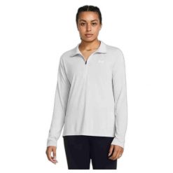Bluza treningowa damska UA Tech™ UA Tech™ Twist ½ Zip Under Armour 1384225. Szare bluzy damskie Under Armour, bez wzorów, z poliesteru, sportowe, bez ramiączek, bez kaptura. Za 179.99 zł.