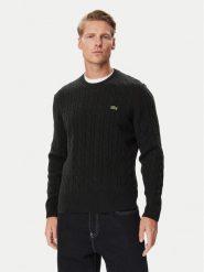 Lacoste Sweter AH2924 Zielony ciemny Classic Fit. Zielone swetry męskie Lacoste, m, bez wzorów, z wełny, bez kołnierzyka, bez ramiączek. Za 615.99 zł.