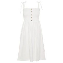 Vero Moda Sukienka damska Aria Sl Blk Sukienka Śnieg White (rozmiar S). Białe sukienki damskie Vero Moda, na lato, s, bez wzorów, bez kołnierzyka, bez ramiączek. W wyprzedaży za 72.00 zł.