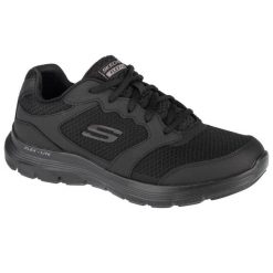 Buty treningowe męskie, Skechers Flex Advantage 4.0. Czarne buty sportowe męskie Skechers, bez wzorów, z materiału, bez zapięcia. Za 429.00 zł.