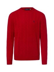 Polo Ralph Lauren sweter z dzianiny z zawartością kaszmiru Mężczyźni Wełna czerwony, XL. Czerwone swetry męskie Polo Ralph Lauren, m, bez wzorów, z dzianiny, klasyczne, bez kołnierzyka, bez ramiączek. Za 1,199.95 zł.