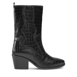 Botki Gabor. Czarne botki damskie Gabor, bez wzorów, bez obcasa, na słupku, bez zapięcia. Za 879.99 zł.