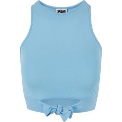 Womens/Ladies Front Knot Crop Top. Niebieskie topy damskie Urban Classics, xs, bez wzorów, sportowe, bez kołnierzyka, bez ramiączek. Za 68.99 zł.
