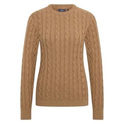 Sweter damski HV Polo Tally. Brązowe swetry nierozpinane damskie HV POLO, na zimę, bez wzorów, bez kołnierzyka, bez ramiączek. Za 382.50 zł.