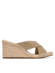 MICHAEL Michael Kors Klapki Kenzie 40S6KZMS6D Złoty. Żółte klapki damskie MICHAEL Michael Kors, bez wzorów, z materiału, bez obcasa, bez zapięcia. Za 376.99 zł.