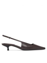 Calvin Klein Czółenka Kitten Heel Pump Sling Hdw HW0HW03168 Brązowy ciemny. Brązowe czółenka damskie Calvin Klein, bez wzorów, bez obcasa, bez zapięcia. Za 569.99 zł.