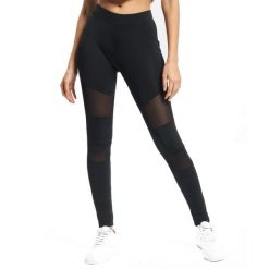 Legginsy Damskie Z Siateczki Technicznej (zestaw 2 Sztuk). Czarne legginsy damskie Urban Classics, bez wzorów. Za 154.99 zł.