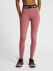 Damskie legginsy Hummel Pulse. Fioletowe legginsy damskie Hummel, bez wzorów, z elastanu. Za 184.50 zł.