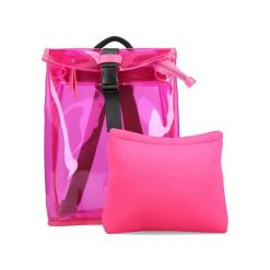 RIEKER H1545-31 pink, plecak damski. Czerwone torebki do ręki damskie Rieker, bez wzorów, bez dodatków. Za 174.93 zł.