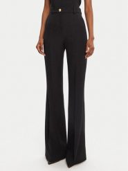 Balmain Spodnie materiałowe DF1PO104WC09 Czarny Regular Fit. Czarne spodnie materiałowe damskie Balmain, bez wzorów, z materiału. Za 4,699.00 zł.