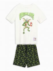 Piżama dwuczęściowa Gremlins - wielobarwny. Piżamy męskie Sinsay, l, bez wzorów, bez kołnierzyka, bez ramiączek. Za 49.99 zł.