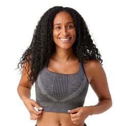 Biustonosz termoaktywny Smartwool Intraknit Strappy. Czarne bielizna sportowa damska Smartwool, l, bez wzorów. Za 229.99 zł.