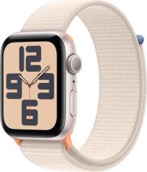 Smartwatch Apple Watch SE 2023 GPS 44mm Starlight Alu Sport Loop Beżowy (MRE63QC/A). Brązowe zegarki smartwatch Apple, bez wzorów. Za 1,357.00 zł.