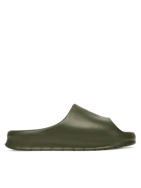 Lacoste Klapki 7-49CMA0024 Khaki. Brązowe klapki męskie Lacoste, bez wzorów, z syntetyku, bez zapięcia. Za 142.99 zł.