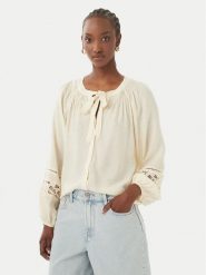 Vero Moda Koszula Stacy 10343458 Kremowy Loose Fit. Białe koszule damskie Vero Moda, xs, bez wzorów, z wiskozy, bez kołnierzyka, bez ramiączek. Za 199.99 zł.