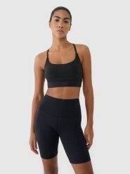 4F Biustonosz treningowy z niskim wsparciem - czarny XL. Czarne bielizna sportowa damska 4F, xl, bez wzorów, z dzianiny. Za 119.99 zł.