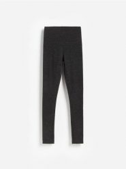 Legginsy z wełny merino - ciemnobrązowy. Brązowe legginsy damskie Reserved, bez wzorów, z wełny. Za 219.99 zł.