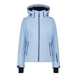 Kurtka damska narciarska CMP 34W3976. Niebieskie kurtki sportowe damskie CMP, l, bez wzorów, z poliesteru, bez ramiączek, z kapturem, narciarskie. Za 549.99 zł.
