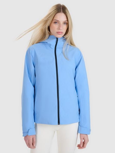 4F Kurtka przejściowa membrana 5000 damska - niebieska XL. Niebieskie kurtki damskie 4F, m, bez wzorów, z dzianiny, z kapturem. W wyprzedaży za 199.99 zł.