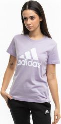 Adidas Koszulka damska adidas Loungwear Essentials Logo Tee fioletowa IC0633 M. Fioletowe bluzki damskie Adidas, m, bez wzorów, bez kołnierzyka, bez ramiączek. Za 103.31 zł.