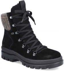 Buty trekkingowe damskie Rieker Skórzane trapery damskie z kolcami czarne Rieker X8200-00 39. Czarne trapery damskie Rieker, bez zapięcia. Za 429.55 zł.