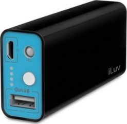 Powerbank iLuv MyPower 5200mAh Czarno-niebieski. Czarne powerbanki iLuv. Za 121.99 zł.