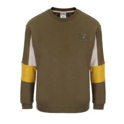 Bluza męska DIADORA SWEATSHIRT CREW SHIELD. Zielone bluzy męskie Diadora, m, bez wzorów, bez ramiączek, bez kaptura. Za 99.99 zł.