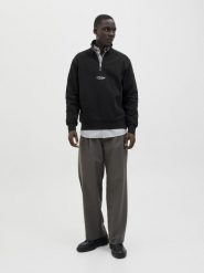 Jack & Jones Sweter - JJEsoho Mężczyźni Bawełna czarny, L. Czarne swetry męskie Jack & Jones, l, bez wzorów, z bawełny, bez kołnierzyka, bez ramiączek. Za 159.95 zł.