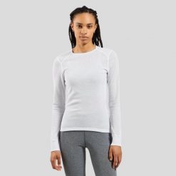 T-shirt thermique Odlo Shirt Col rond Manches longues ACTIVE WARM ECO. Białe bielizna sportowa damska ODLO, l, bez wzorów. W wyprzedaży za 220.99 zł.