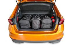 Torby Do Bagażnika Skoda Fabia Hatchback 2021+ 3Szt Kjust. Czarne torby podróżne damskie KJUST, bez wzorów, z kauczuku. Za 944.00 zł.