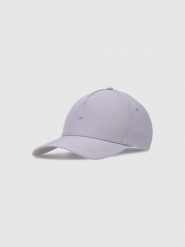 4F Czapka z daszkiem strapback uniseks - fioletowa S/M. Fioletowe czapki damskie 4F, na lato, bez wzorów, z syntetyku, sportowe. W wyprzedaży za 59.99 zł.
