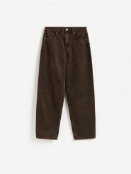 Jeansy mom ballon - dark grey jeans. Szare jeansy damskie Reserved, bez wzorów, z bawełny. Za 139.99 zł.