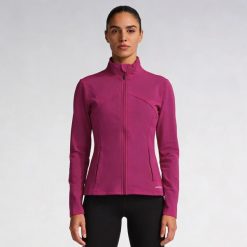 Damska kurtka Softee Fusion w kolorze granatowym. Czerwone kurtki sportowe damskie Softee, m, bez wzorów, z elastanu, bez ramiączek, bez kaptura, na fitness i siłownię. Za 198.99 zł.