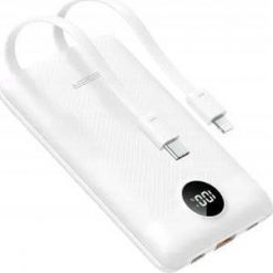 Powerbank Veger VEGER powerbank 10 000 mAh z wbudowanymi kablami Typ C / Lightning PD QC3.0 2A 22,5W C11C (W1170) biały. Białe powerbanki Veger. Za 59.18 zł.