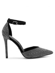 DeeZee Szpilki KL-HT92831-70 Czarny. Czarne szpilki damskie DeeZee, bez wzorów, z materiału, bez obcasa, na szpilce, bez zapięcia. Za 83.99 zł.