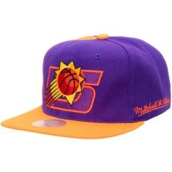 Czapka typu snapback Phoenix Suns Rear Script Deadstock HWC. Brązowe czapki damskie Mitchell & Ness, bez wzorów. Za 206.50 zł.