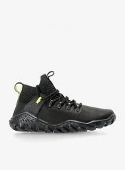 Buty turystyczne damskie Vivobarefoot Magna Forest ESC. Czarne obuwie trekkingowe damskie Vivobarefoot, z gumy, przed kolano, bez zapięcia. Za 699.99 zł.