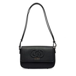 Torebka Guess. Czarne listonoszki damskie Guess, z aplikacjami, bez dodatków. Za 609.99 zł.