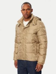 Guess Kurtka zimowa M6BL43 W4155 Beżowy Regular Fit. Brązowe kurtki męskie Guess, na zimę, m, z aplikacjami, z syntetyku, bez kaptura. Za 954.99 zł.