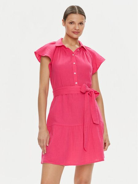 Gap Sukienka koszulowa 665886-00 Różowy Regular Fit. Czerwone sukienki damskie GAP, xs, bez wzorów, z bawełny, bez kołnierzyka, bez ramiączek, koszulowe. Za 169.99 zł.